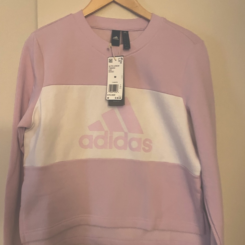 Adidas  light pinkish/ light lilac crewneck sweatshirt. Brand New with Tags